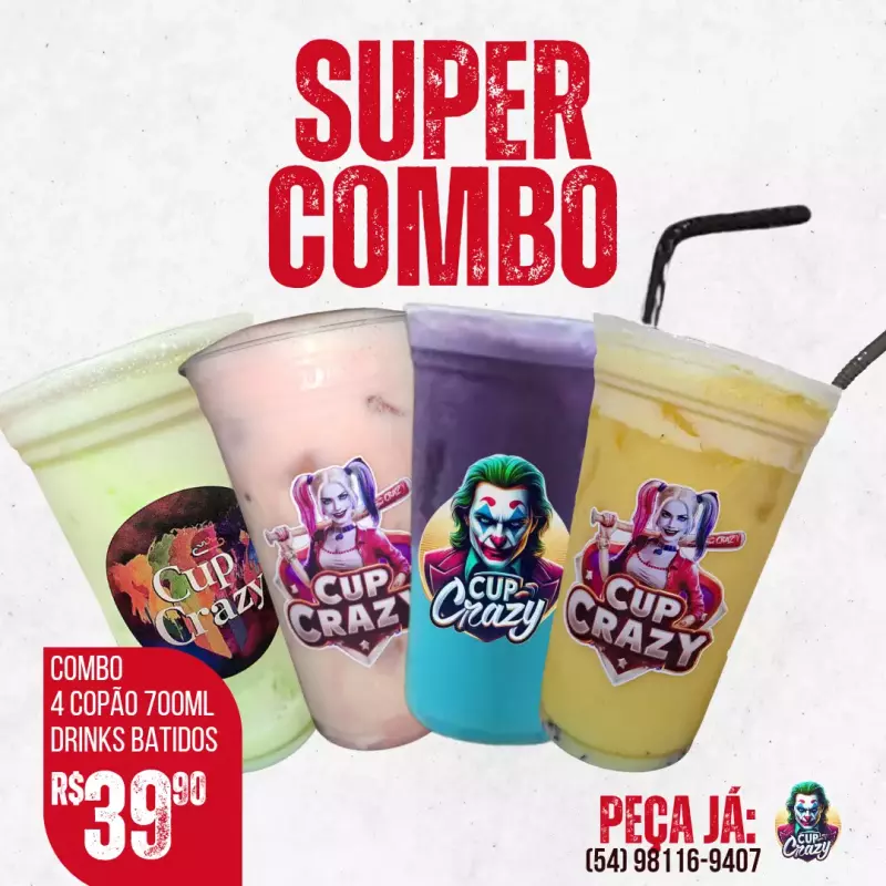 MEGA COMBO de Drinks batidos