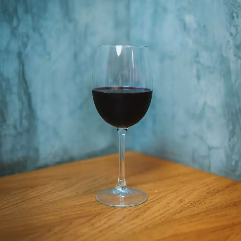 Red wine glass
