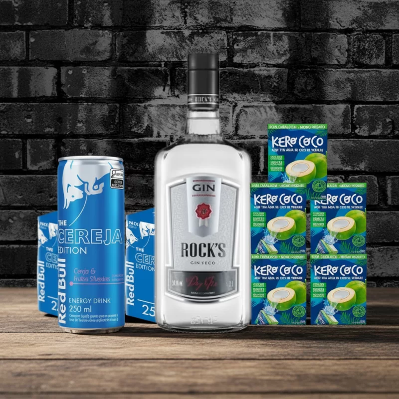 COMBO GIN ROCKS SECO COM REDBULL