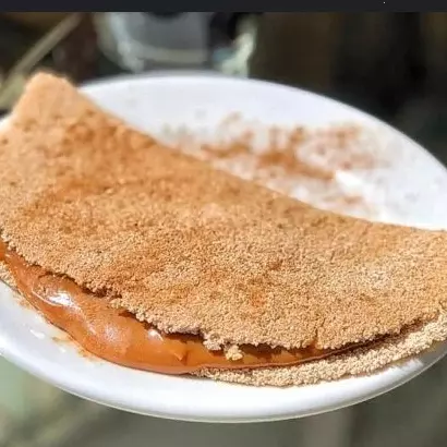 Tapioca de Doce de Leite.