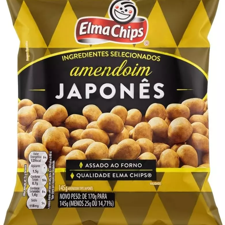 Elma chips amendoim japones 145g