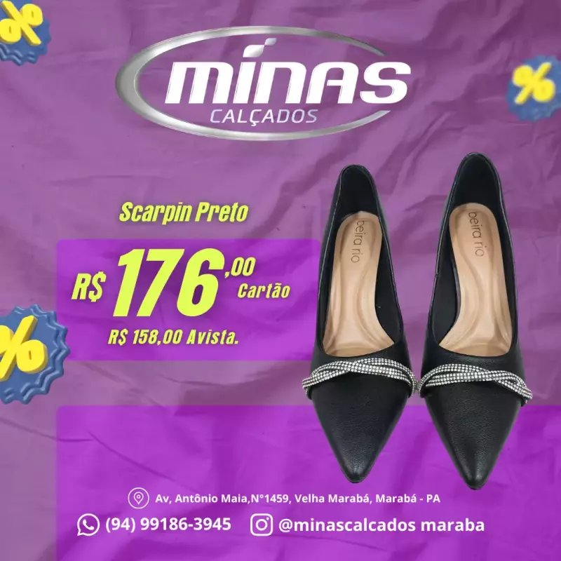 Scarpin Preto RF:412276