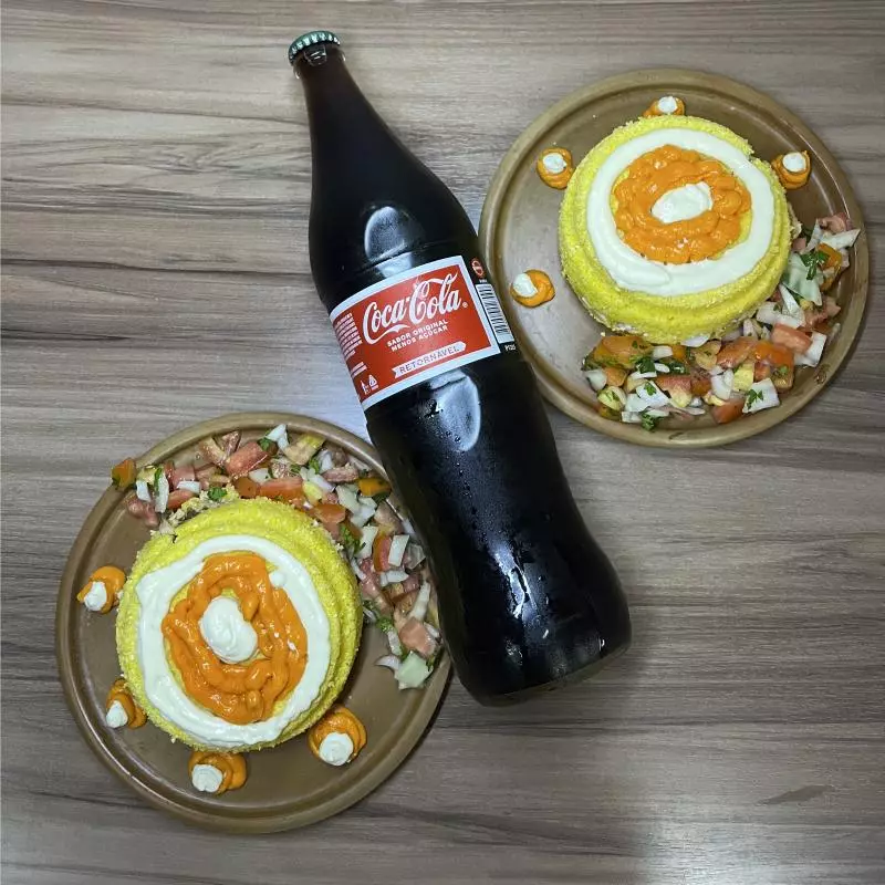 2•Cuscuz Recheado + Refrigerante 1lt