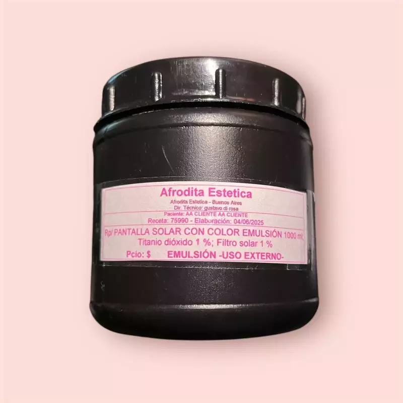Pantalla solar c/color emulsión