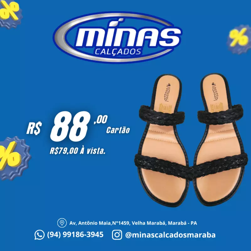 Rasteirinha Preta RF:MI491