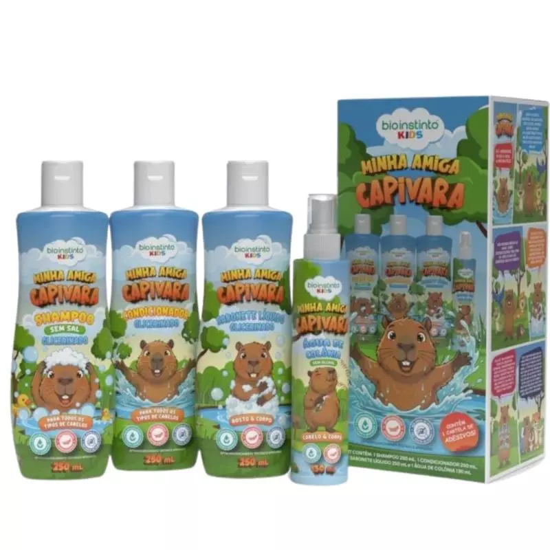 KIT MINHA AMIGA CAPIVARA 4X1
