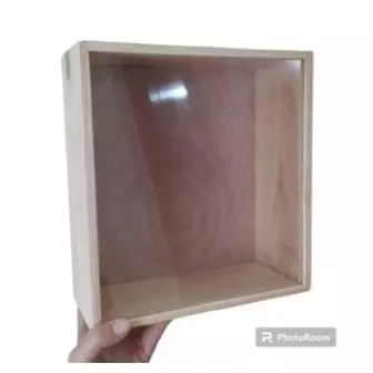 Caja Madera tapa deslizante alta