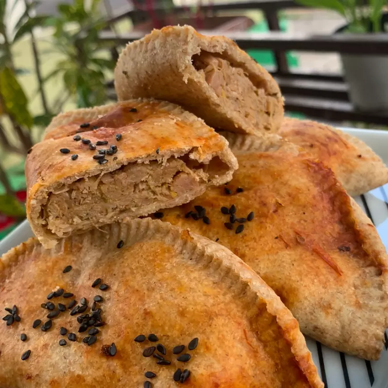 Pastel assado de carne de jacá😌