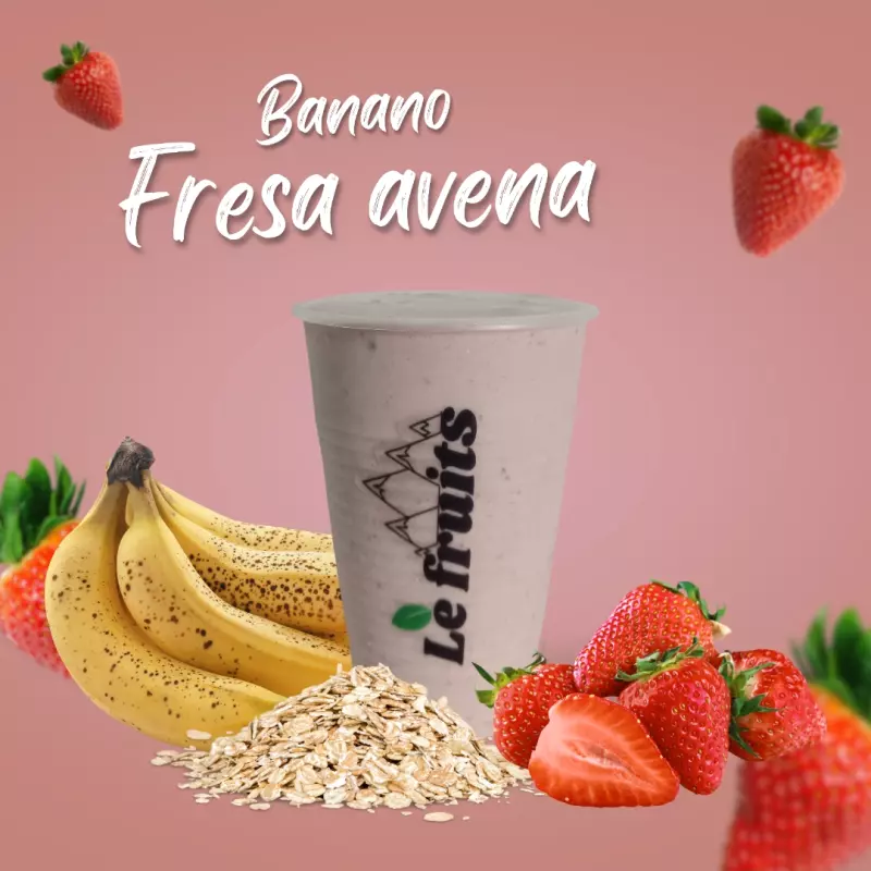 Banano fresa y avena
