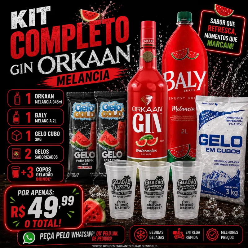 Kit Gin Orkaan Melancia