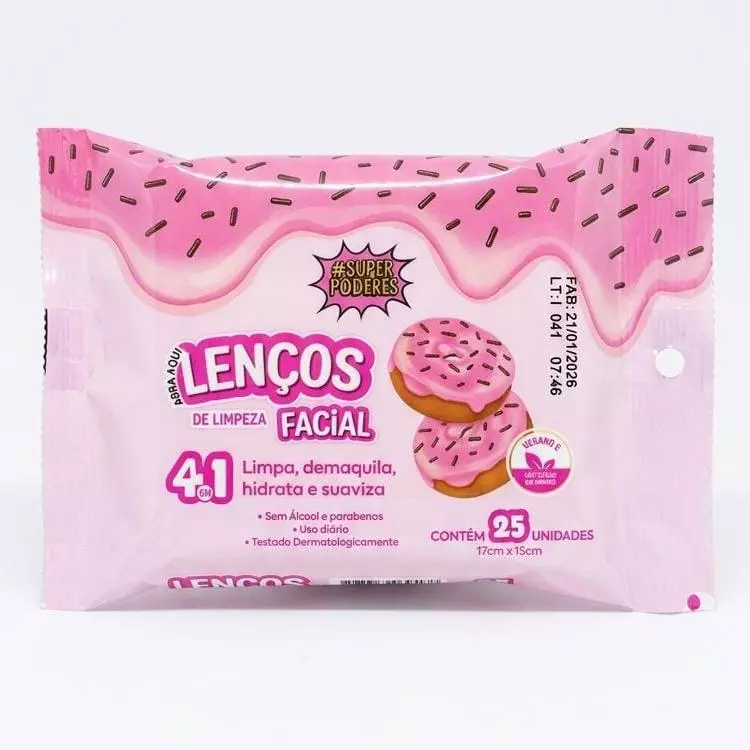 LENÇO DE LIMPEZA FACIAL DONUTS