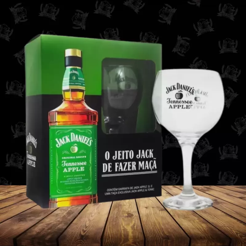 Kit Jack Daniels Apple 1L + 1 Taça