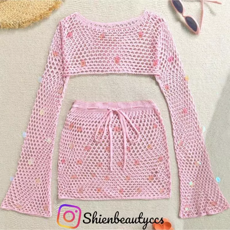 Conjunto tejido lentejuelas