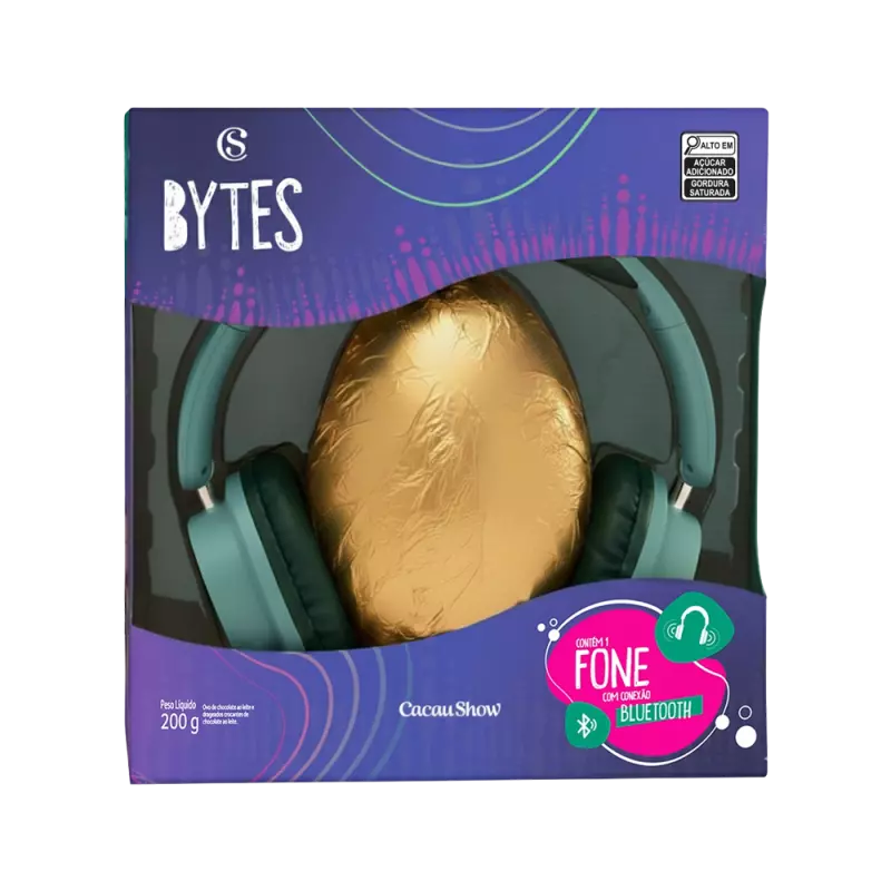 Ovo Páscoa Bytes Fone Verde 200g
