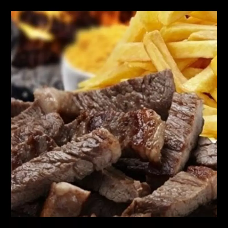 Carne com fritas