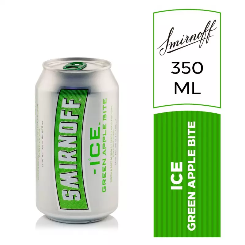 SMIRNOFF VODKA ICE GREEN APPLE LATA