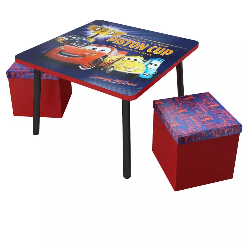 Combo de mesa y 2 puff Car