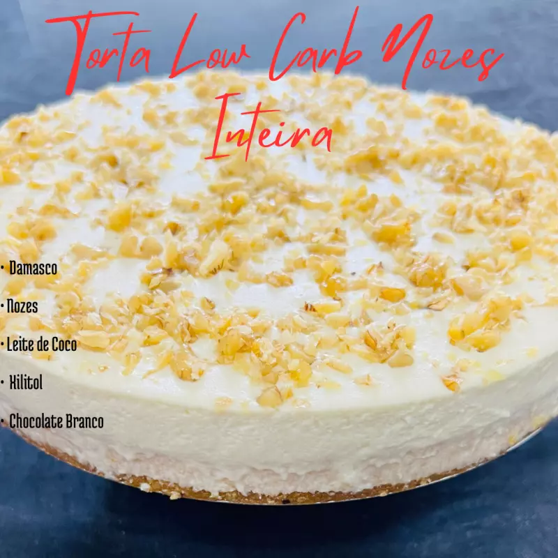 Torta Low Carb Nozes- Forma 15 cm