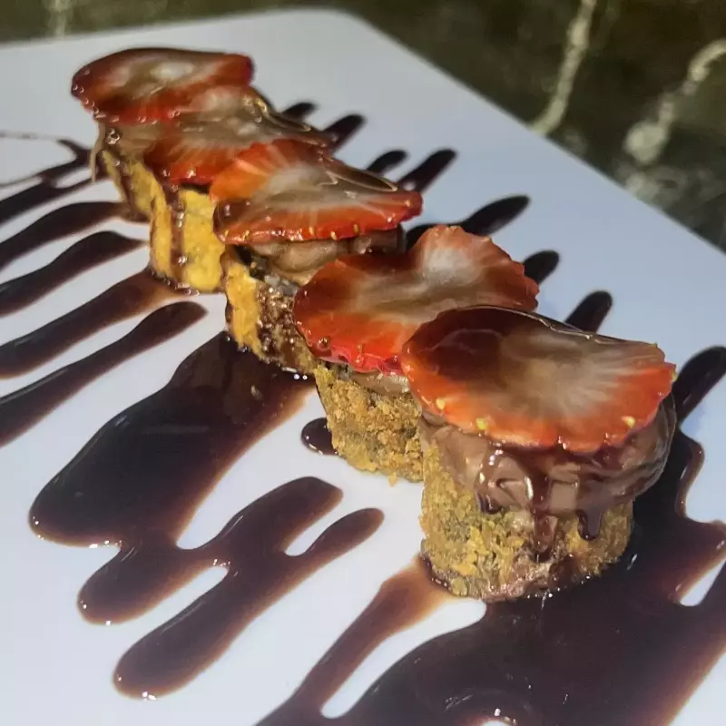 Hot de morango com chocolate