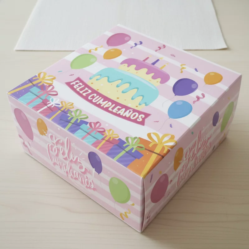 177 CAJA CARTON FELIZ CUMPLEAÑOS