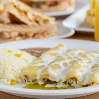 Enchiladas Suizas (4 pzs) Comida