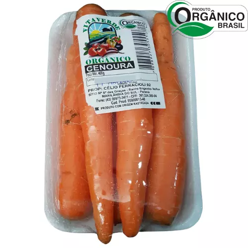 Cenoura Orgânica Bandeja