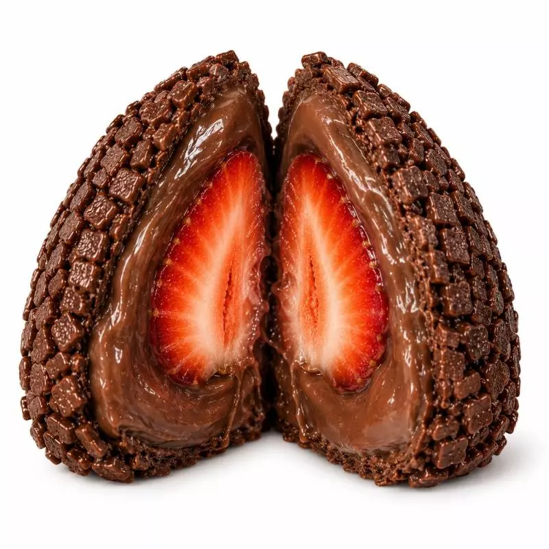 Coxinha de Morango com Brigadeiro