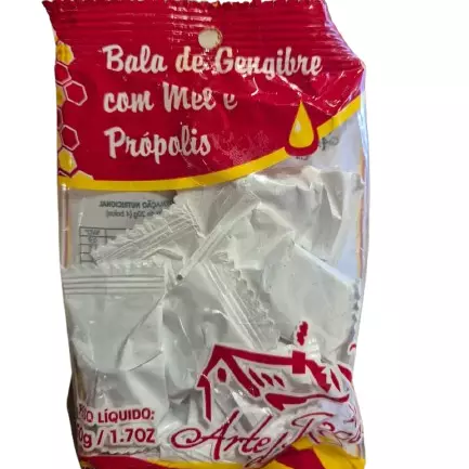 Bala de Gengibre com Mel e Própolis