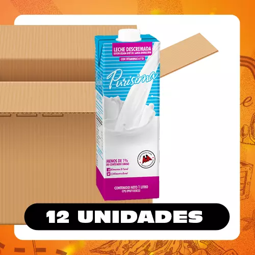 Bulto Purísima Leche Descremada 1l