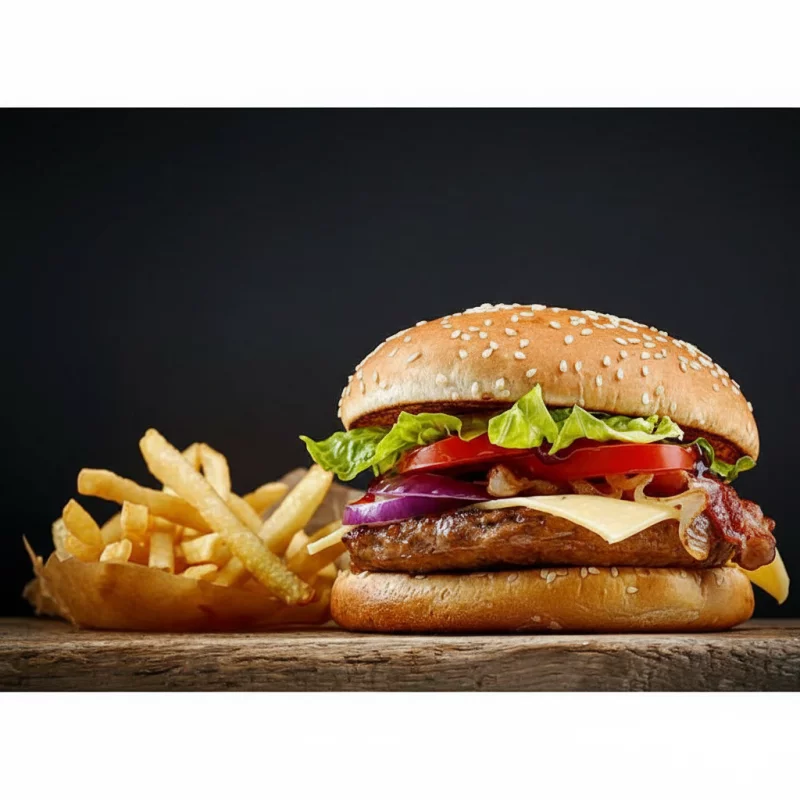 Hamburguesa Dynasty Con Papas