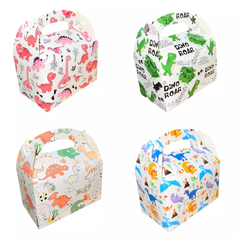 12 Loncheras Dinosaurios (Surtidas)