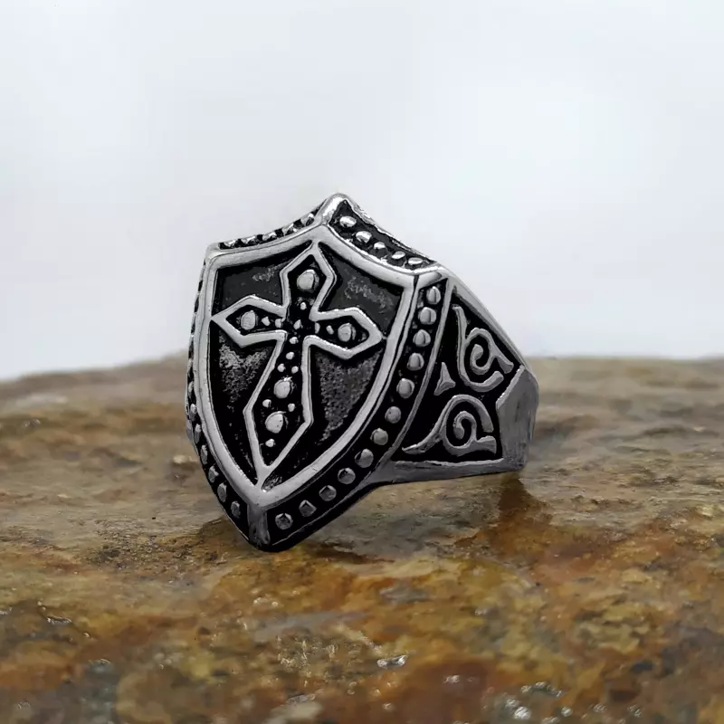 Shield Cross Ring