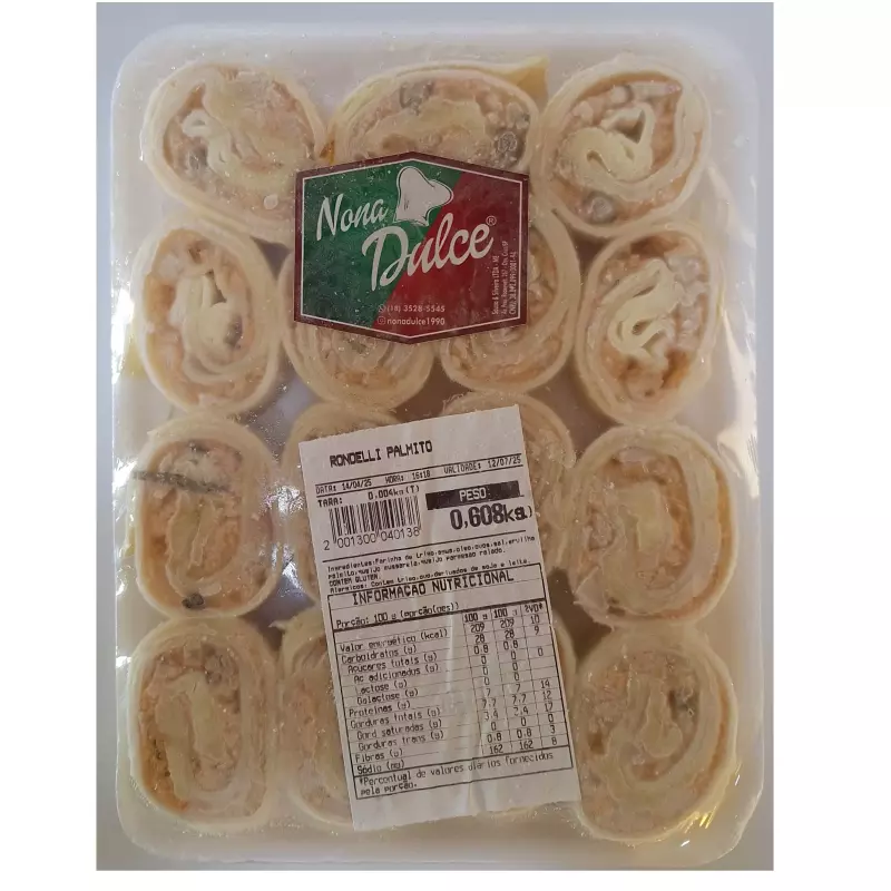 Rondelli Palmito e Mussarela 550g