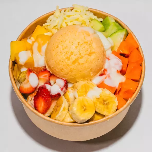 Ensalada de frutas con Helado
