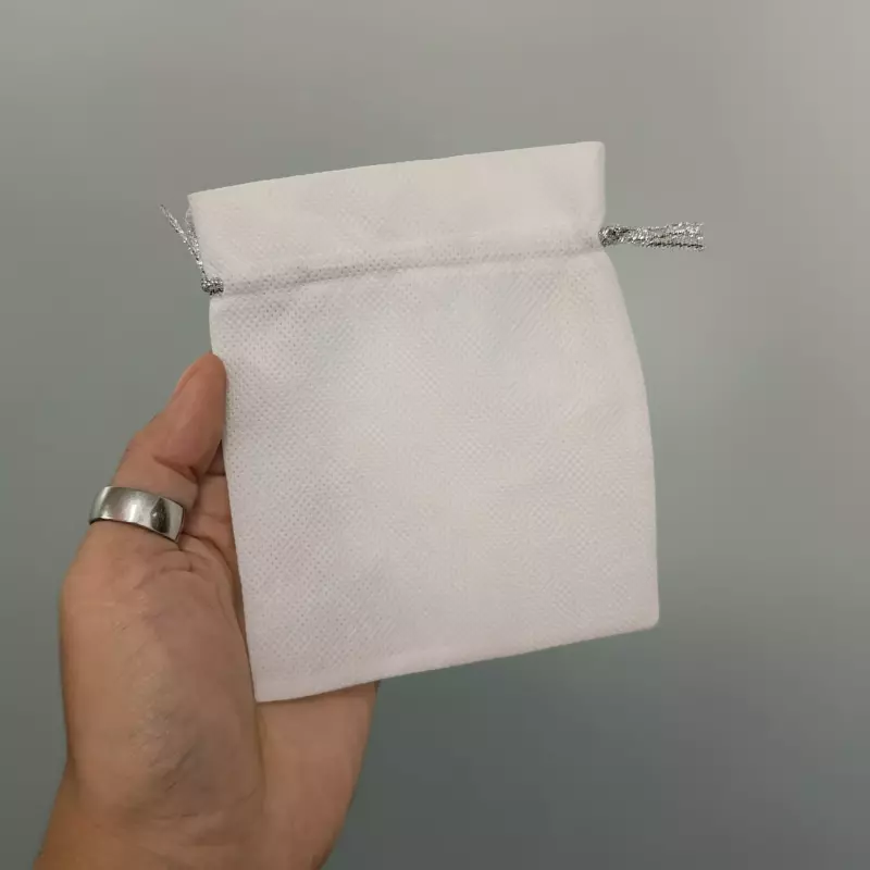 Bolsa (12x10) Tela Ecológica Blanca