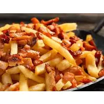 Batata frita com bacon