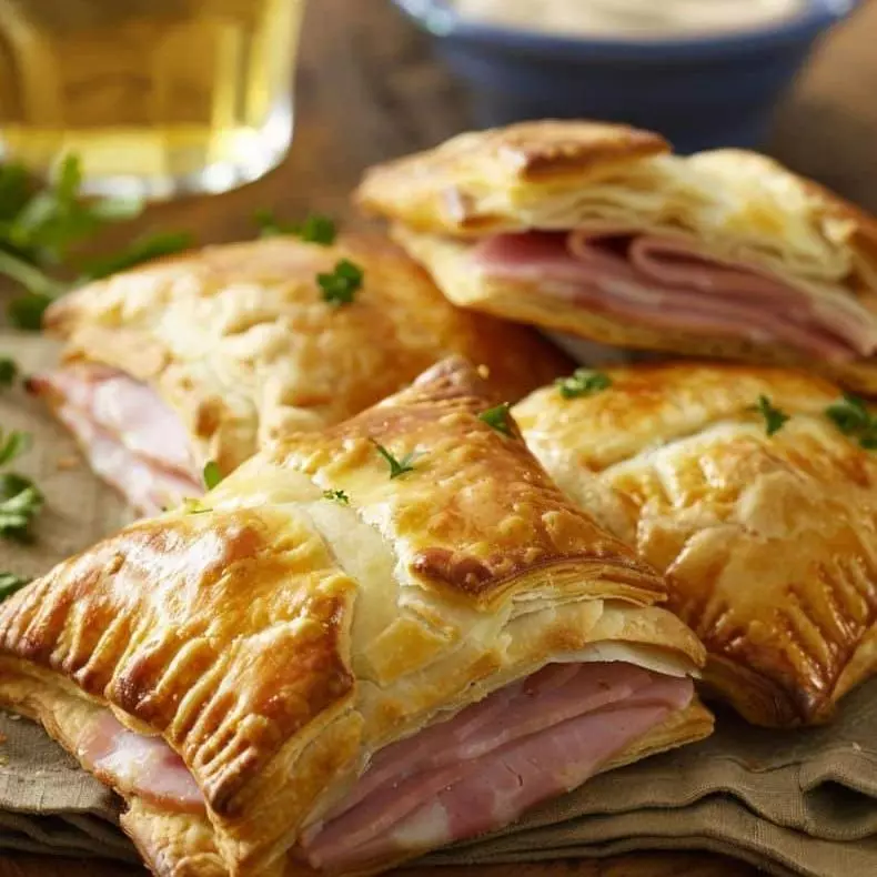 PASTELITO DE HOJALDRE CON JAMON