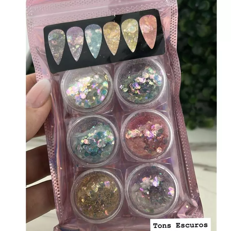 Kit C/6 Flake  Tons Escuros