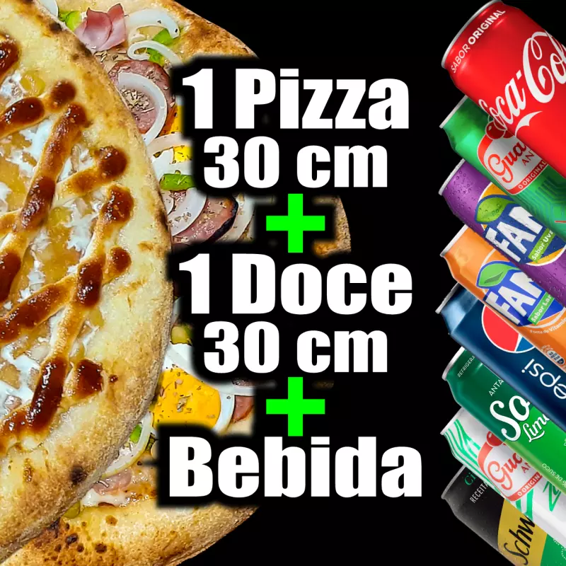 Combo Família (Pizza 30cm+Doce 30cm)