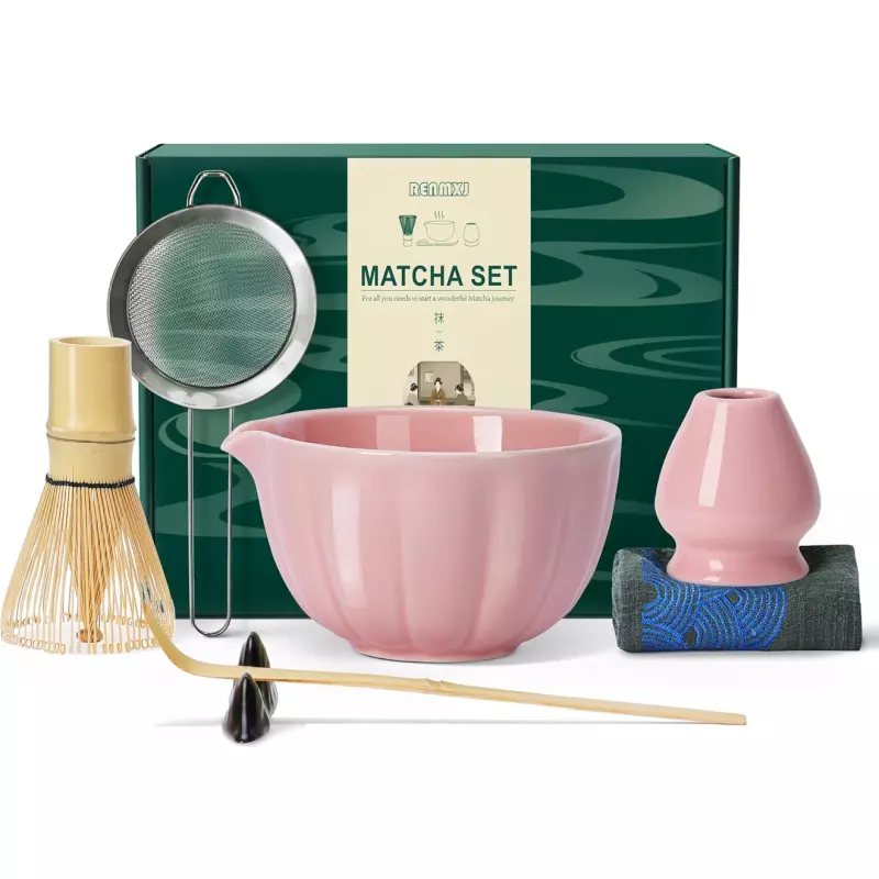 Set para Matcha. Rosado