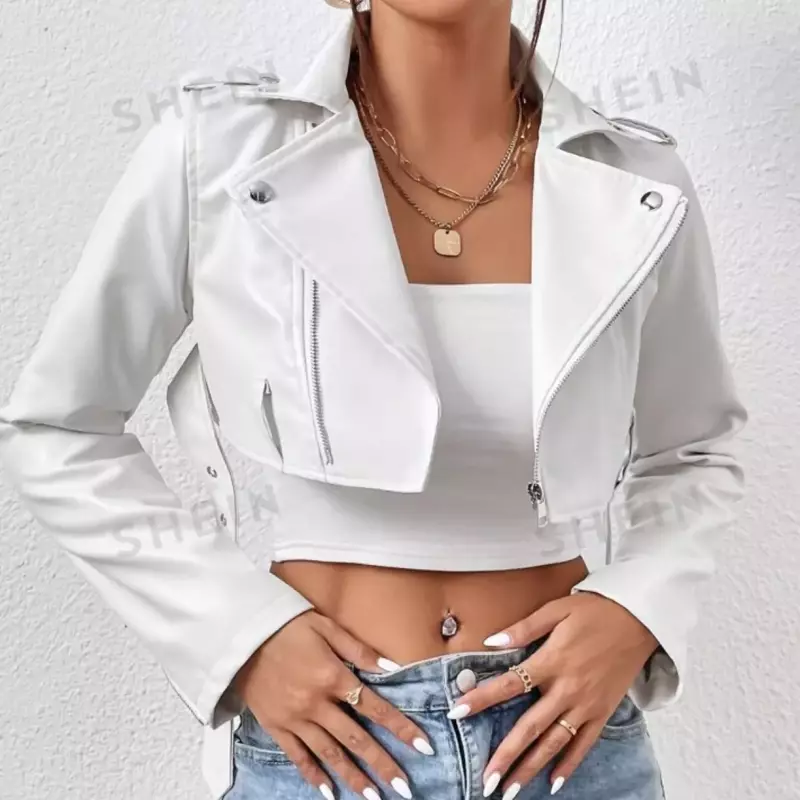 Chaqueta de cuero (Blanca)