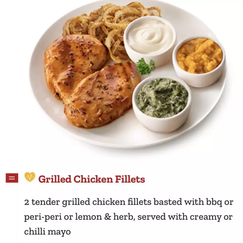 Grilled chicken fillets