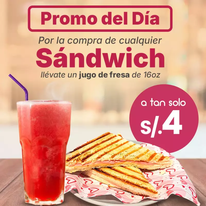 Promo Sandwich + jugo