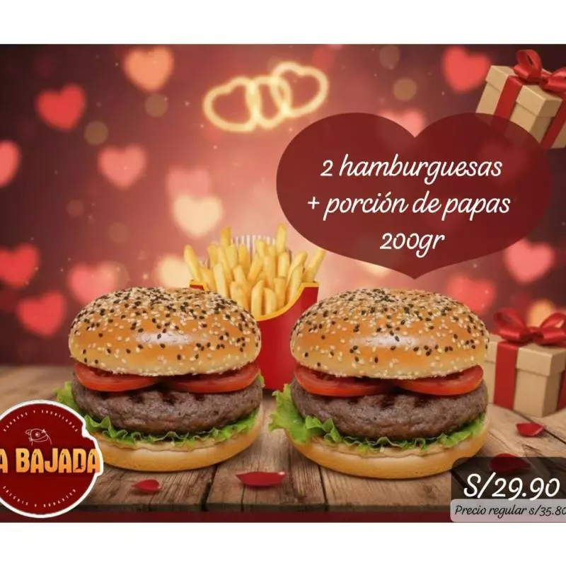 PROMO SAN VALENTIN - HAMBURGUESAS