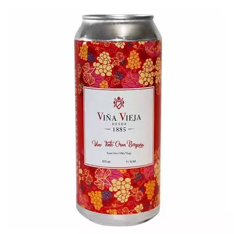 VINO VIÑA VIEJA EN LATA BORGOÑA