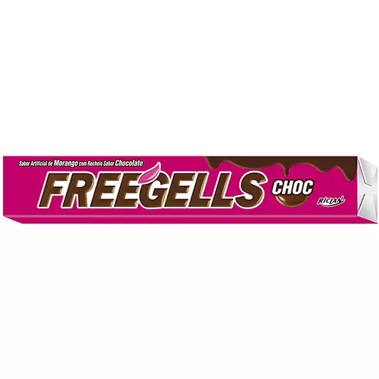 Freegels morango com chocolate