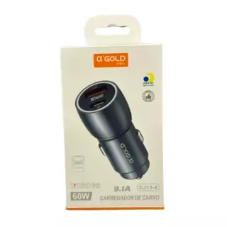 CARREGADOR VEICULAR 60W GOLD CJ13-4