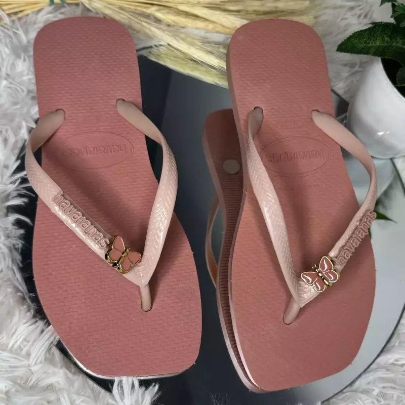 Fem ping borboleta rose