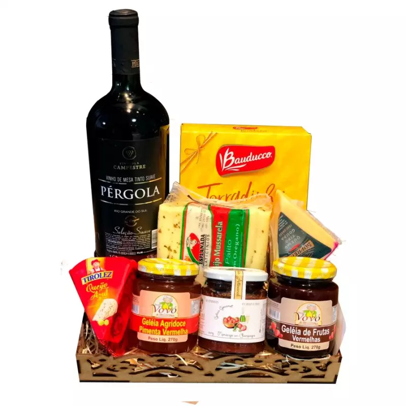 Kit com Vinho Pérgola