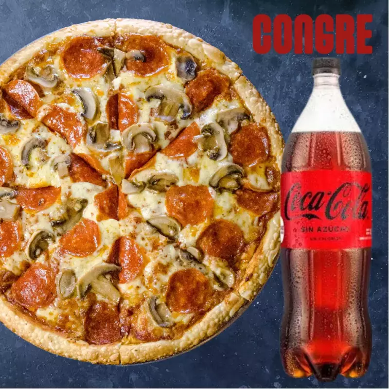 Pizza Mediana + Bebida 1.5L